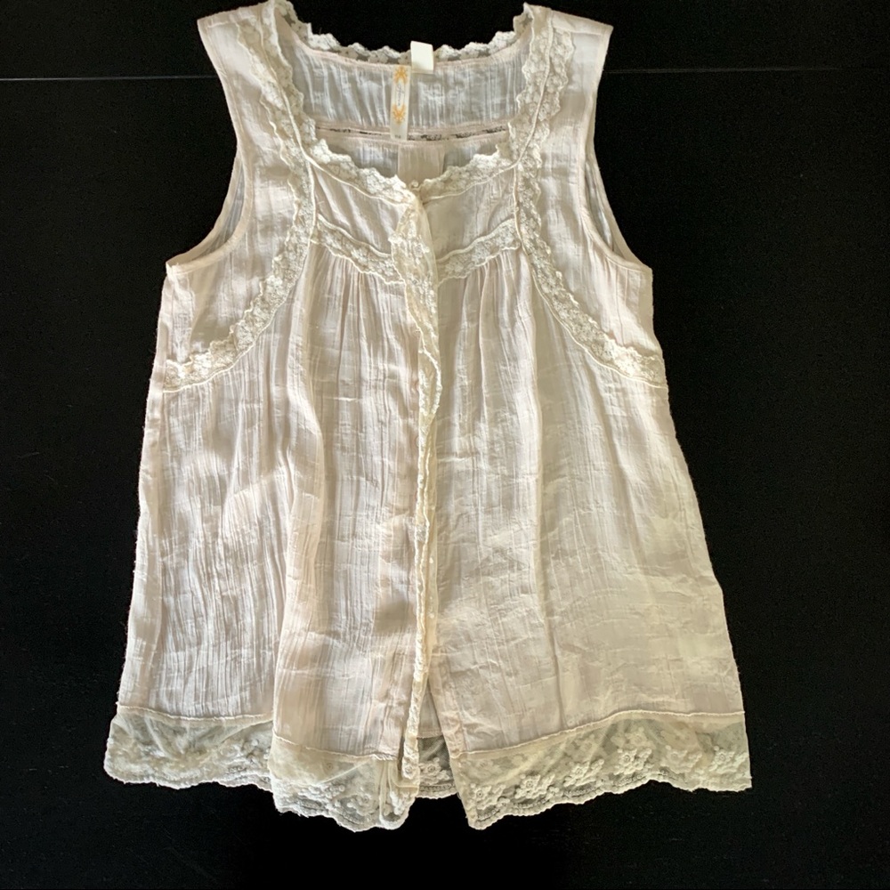 Beautiful Boho Lace Detailed Blouse XL